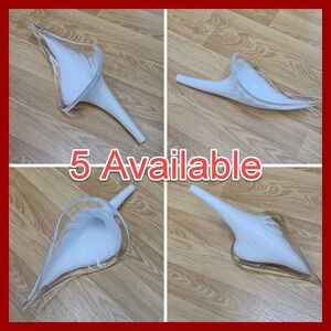 Murano‎ Calla Lily Lamp Shade White Swirl Cased Glass Franco Luce Style 1970s